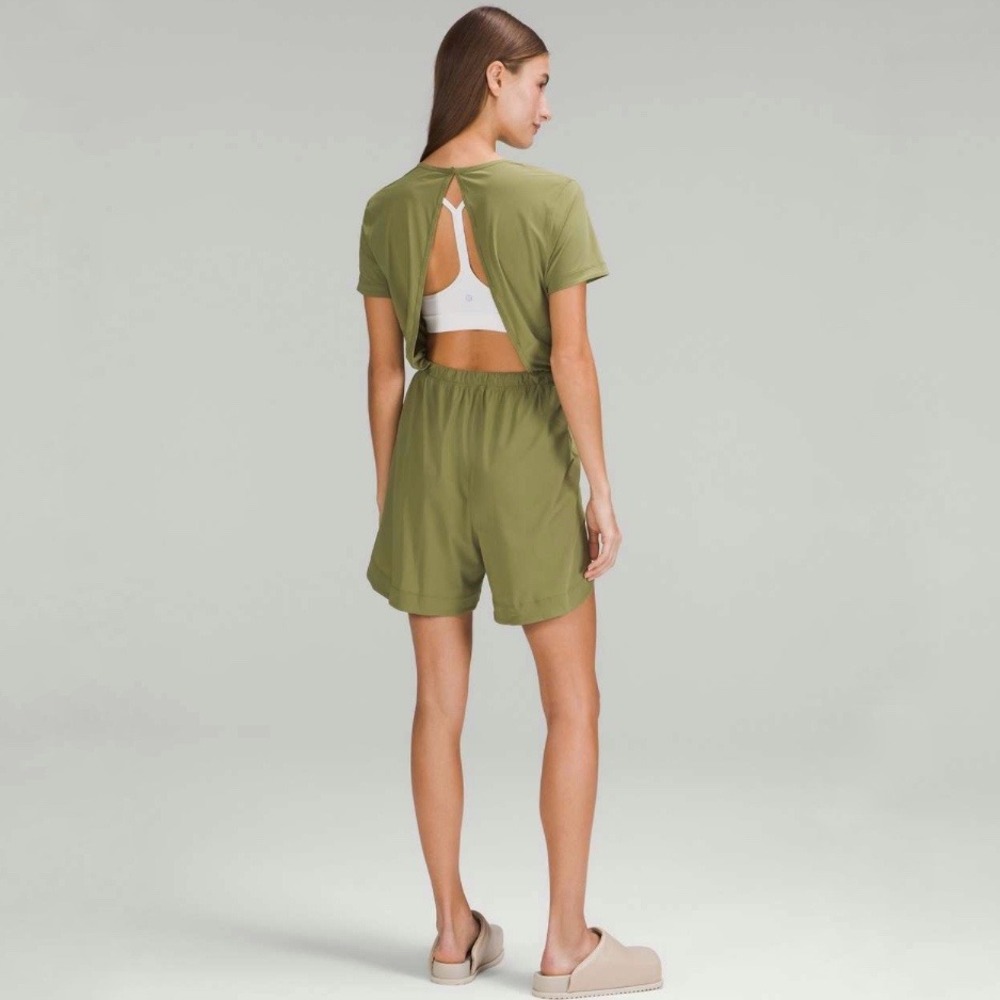 Lululemon | Lightweight High-Neck Romper Bronze Green Size 2